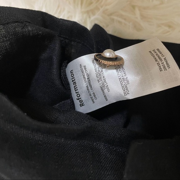 Reformation Roxy Linen Two Piece Black - Picture 6 of 6